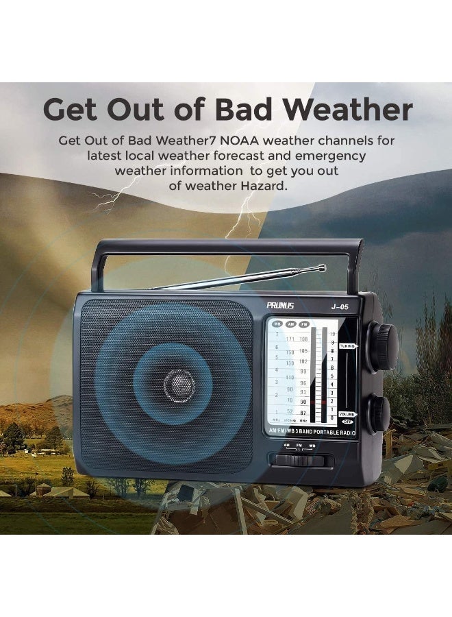 Classic Portable Radio High Sensitivity FM/AM Receiver with Clear Speaker and Sleek Portable Design - Image 1