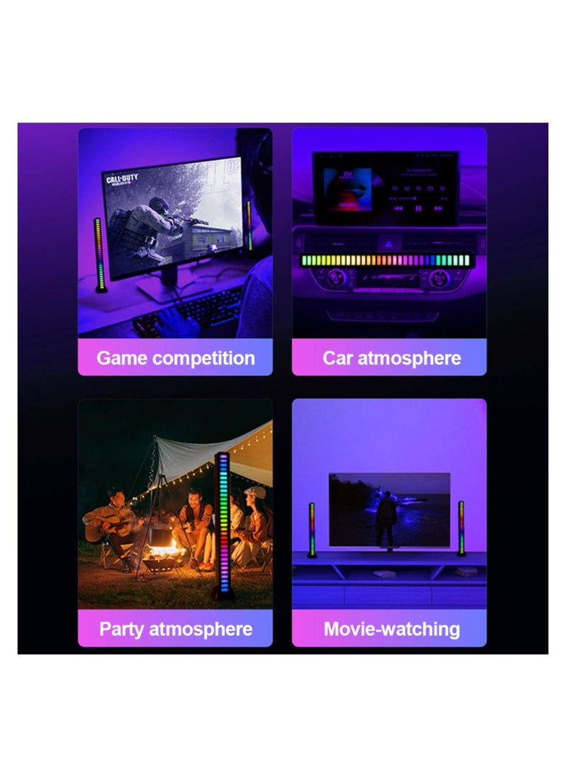 ARNO - RGB Activated Music Rhythm Lamp Bar Decorative Sound Control LED Ambient USB Light Strips Multicolour - Image 1