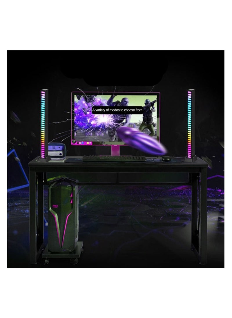 ARNO - RGB Activated Music Rhythm Lamp Bar Decorative Sound Control LED Ambient USB Light Strips Multicolour - Image 1