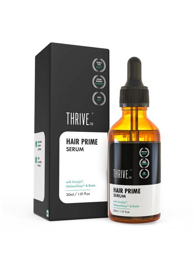 THRIVECO سيروم برايم لمكافحة الشيب من ثرايفكو | يعكس ويحد من الشيب | يستعيد لون الشعر الطبيعي | مع أركيدين® + أركوليس® + البيوتين + مستخلص الشاي الأسود | خفيف الوزن، غير لزج وبدون رائحة | للرجال والنساء | 30 مل - Image 1