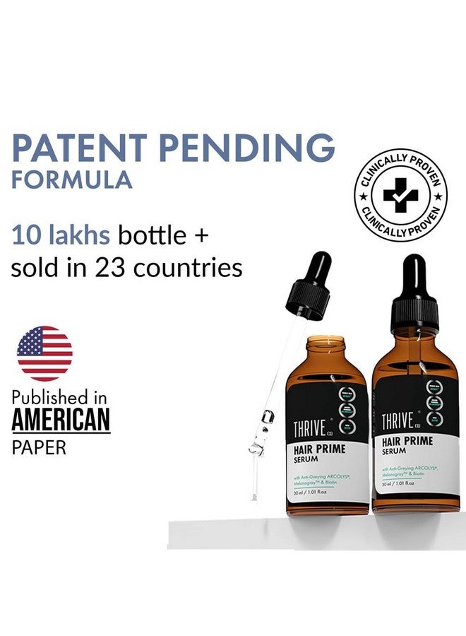 THRIVECO سيروم برايم لمكافحة الشيب من ثرايفكو | يعكس ويحد من الشيب | يستعيد لون الشعر الطبيعي | مع أركيدين® + أركوليس® + البيوتين + مستخلص الشاي الأسود | خفيف الوزن، غير لزج وبدون رائحة | للرجال والنساء | 30 مل - Image 2