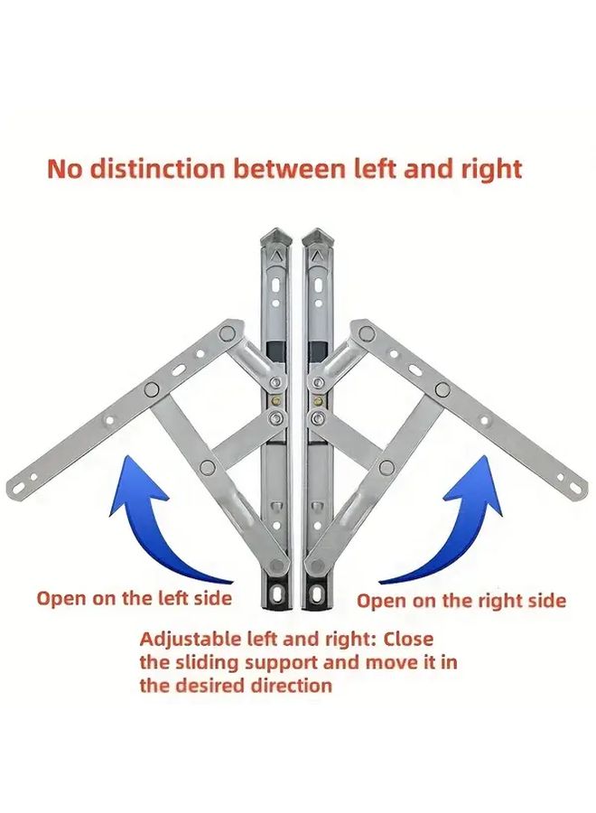 1 Piece 14 Inch Heavy Duty Stainless Steel Sliding Window Hinge Left Or Right Side Mount For Doors Cabinets Pantry Furniture Polished Easy Install Durable Sliding Track Mechanism - Image 1