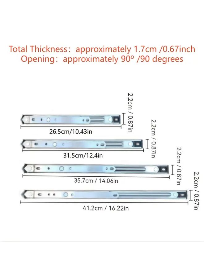 1 Piece 14 Inch Heavy Duty Stainless Steel Sliding Window Hinge Left Or Right Side Mount For Doors Cabinets Pantry Furniture Polished Easy Install Durable Sliding Track Mechanism - Image 3