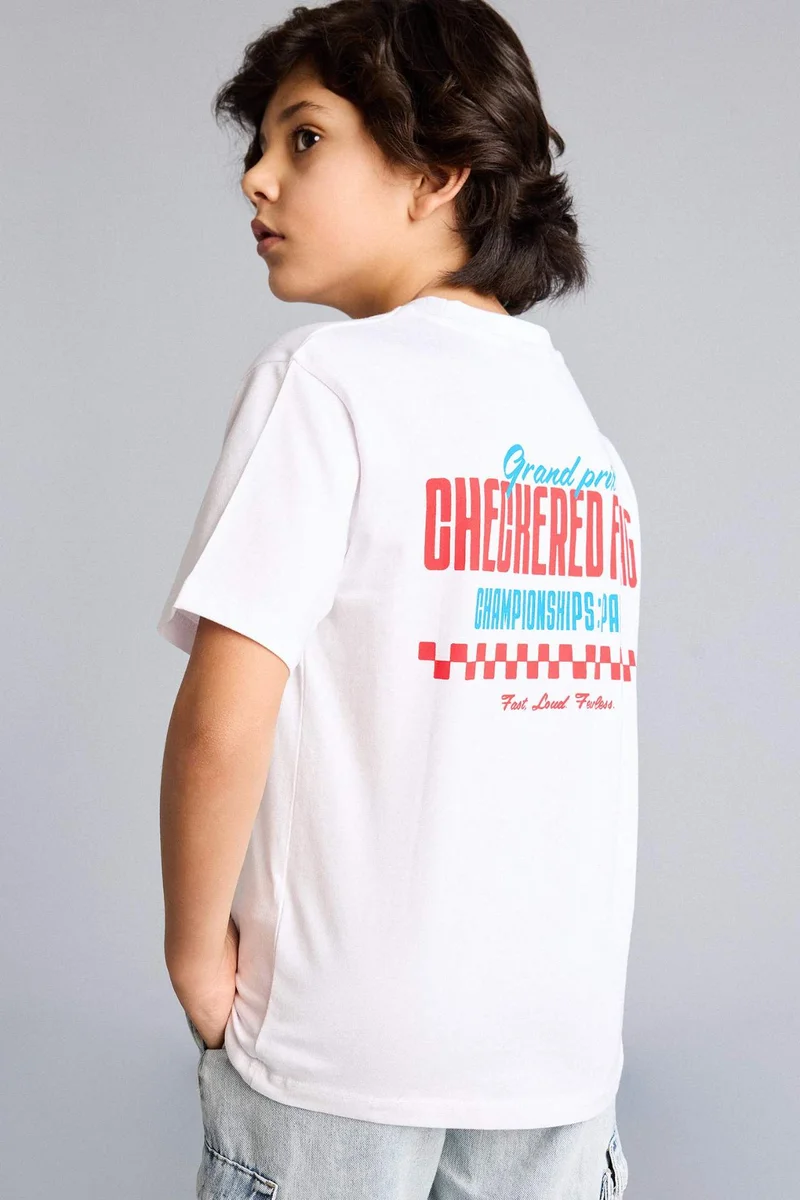 ديفاكتو New Regular Fit Printed Short Sleeve T-Shirt