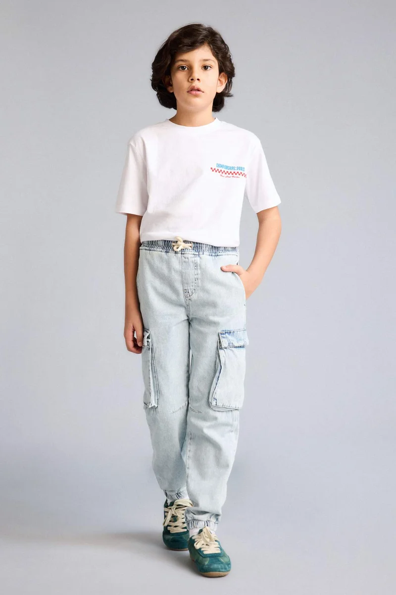 ديفاكتو New Regular Fit Printed Short Sleeve T-Shirt