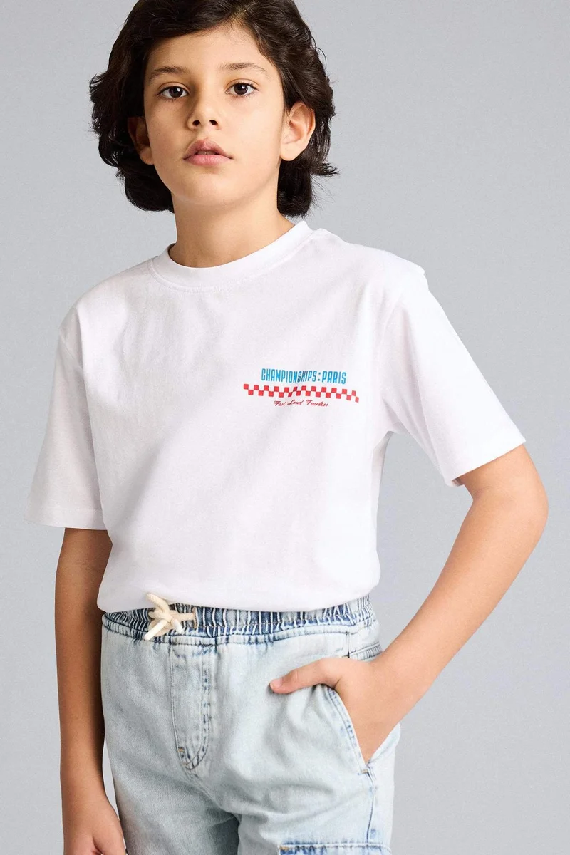 DeFacto New Regular Fit Printed Short Sleeve T-Shirt