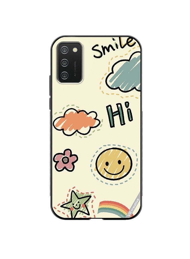 VR CREATIVE Protective Case Cover For Samsung Galaxy A03s Smile Design Multicolour - Image 1