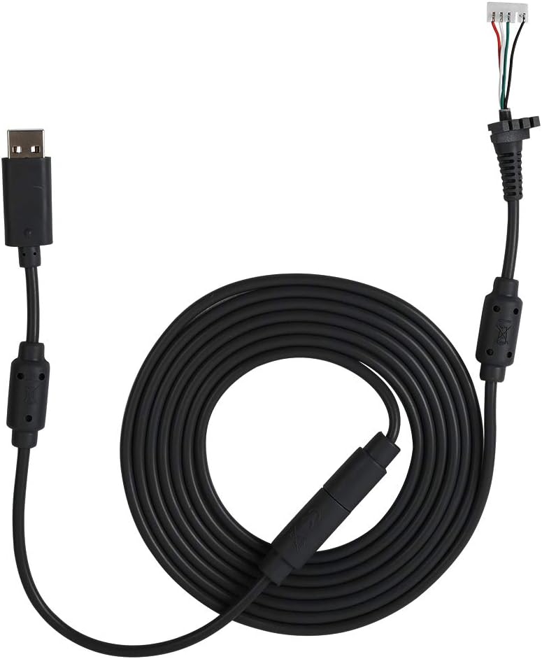 Hakeeta 8.2FT USB 5Pin Gamepad Cable Replacement Wire with Breakaway Adapter for 360, Replacement Cable for 360 Controller USB Cable for 360 (Black) - Image 1