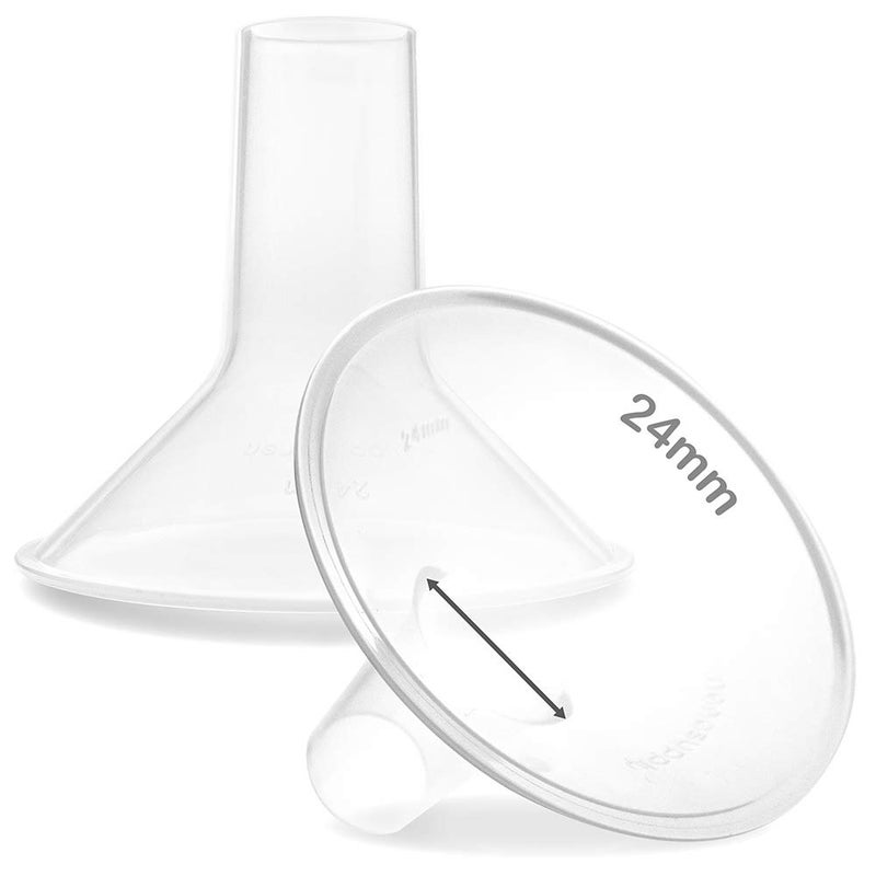 Nenesupply 24mm Flange Breastshield Compatible with Lansinoh Pump Parts and Breastpumps Replacement to Lansinoh Flange 24mm Breastshield Work with SignaturePro SmartPump Manual