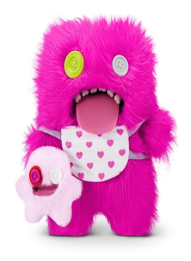 Fuggler Mini Rascals 9-inch Assortment Series 1 (Double Trouble) (Oogah Boogah (Pink - Long Pile) by ZURU, Funny Ugly Monster Plush Toy - Image 1
