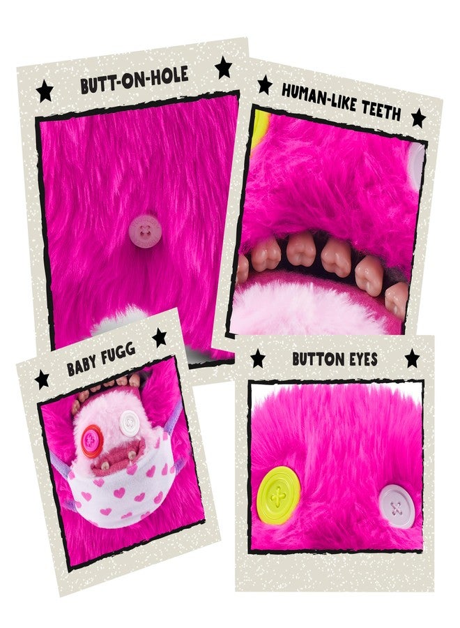 Fuggler Mini Rascals 9-inch Assortment Series 1 (Double Trouble) (Oogah Boogah (Pink - Long Pile) by ZURU, Funny Ugly Monster Plush Toy - Image 3