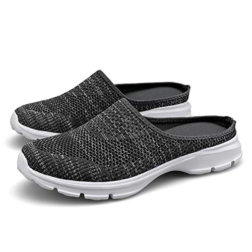 ChicWind Mule Clog Shoes for Women Outdoor Mesh Slip On House Sneakers Grey 5 - Image 3