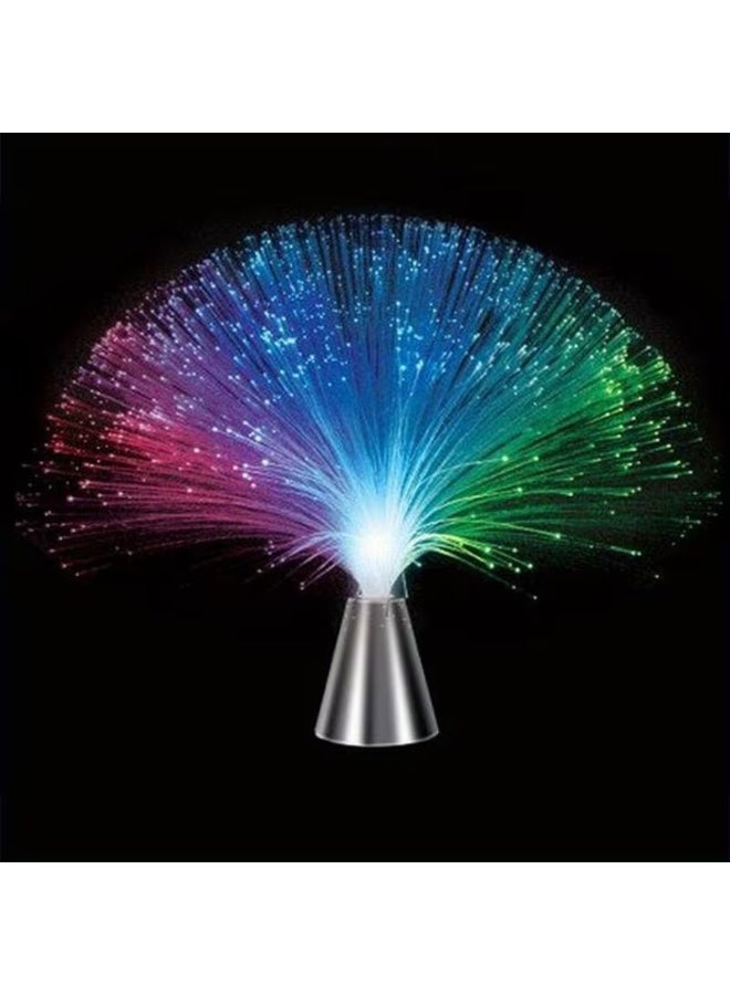 Goolsky Calming Mood LED Color Changing - Fiber Optic Lamp - Battery Powered Night Light with Cone Base - Image 1