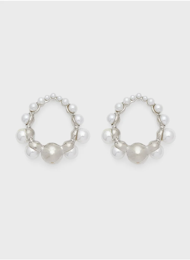 ELLA Pearl Hoop Earrings