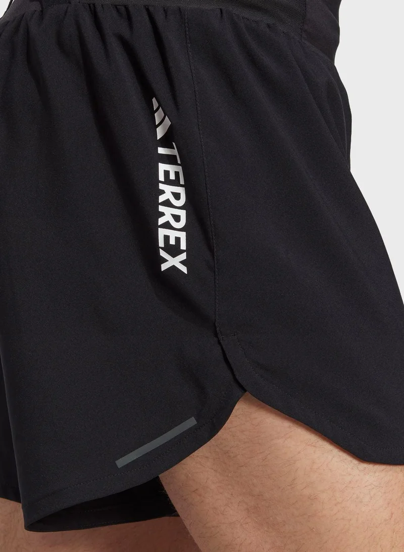 Adidas Agr Short Black Trail Running Shorts For Men Xs5
