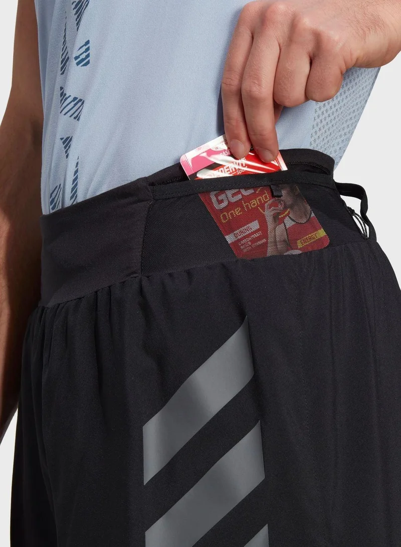 Adidas Agr Short Black Trail Running Shorts For Men Xs5