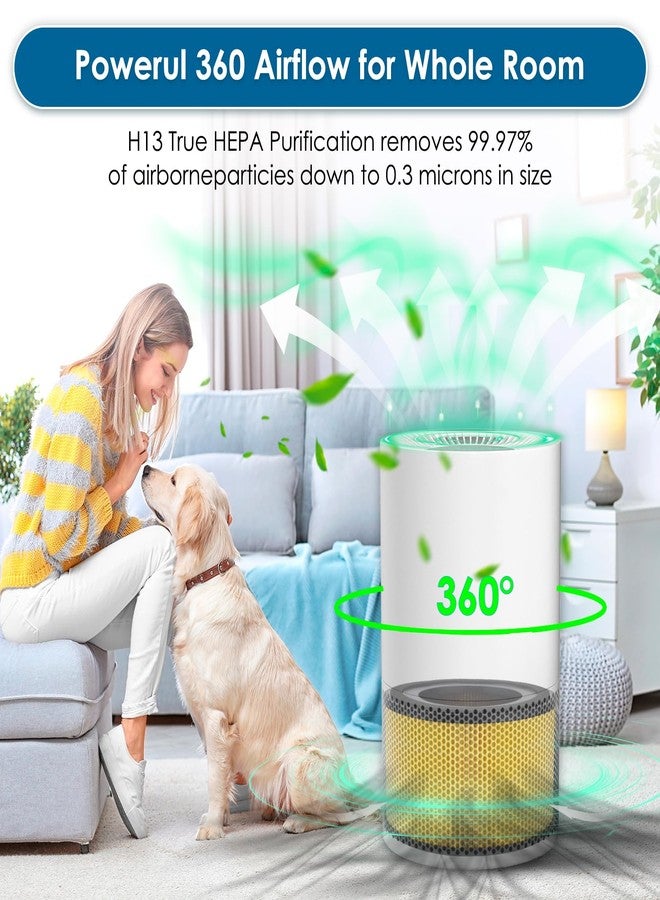 BRUVISH 2 Pack AP-S0610L Pet Care Replacement Filter for MOOKA AP-S0610L Air Purifier, H13 Grade True Filters 3-in-1 Activated Carbon, Highly Efficient Filtration of Pet Odors, Smoke - Image 2