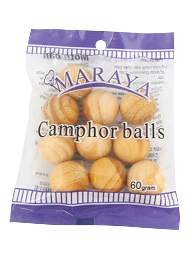 NIBEMINENT 10-Piece Camphor Repellent Ball Set Brown - Image 1