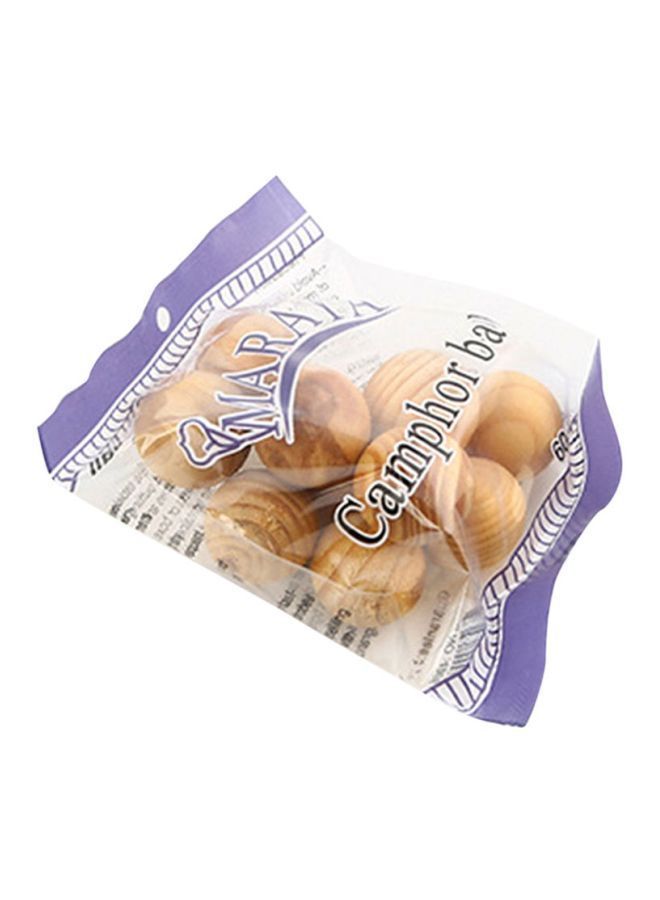 NIBEMINENT 10-Piece Camphor Repellent Ball Set Brown - Image 2