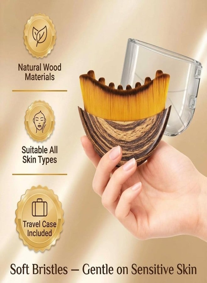 TRIVOT Lymphatic Contour Face Brush for Sculpting, Jawline Contouring & Depuffing – Soft Bristle Facial Massage Tool with Travel Case (Pack Of 1) - Image 4