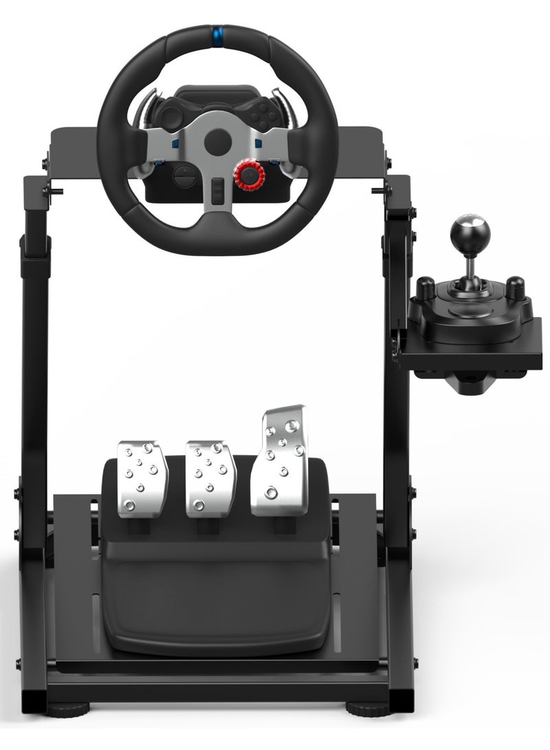 BlueFire Foldable Racing Wheel Stand with Shifter Mount Adjustable Sim Cockpit for G29 G923 G920 T300 T248 V9 V99 Black - Image 5
