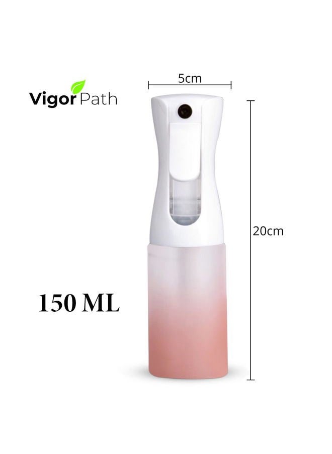 vigor path Continuous Water Mister Spray Bottle for Hair - Continuous Spray Nano Fine Mist Sprayer - Empty Spray Bottle - Reusable Beauty Spray Bottle - Cleaning, Hairstyling & Plants - 5oz/150ml (Gradient Pink) - Image 5