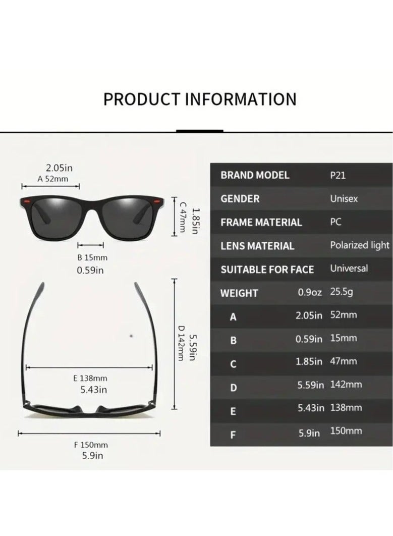 يوكانبي برشام مزدوج شعاع مربع أزياء النظارات الشمسية للجنسين العصرية شكل مقعر الظلال الرجعية - Image 2