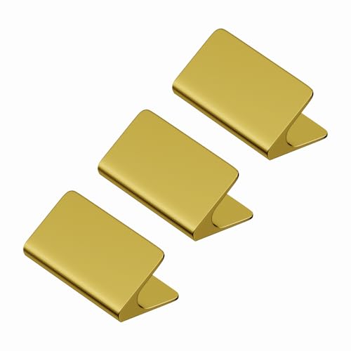 LAPO 3 Piece Aluminum Drawer Knobs and Pulls – Sturdy Door Knobs for Cabinets, Cupboards & Wardrobes (PVD Gold Finish) - Image 1