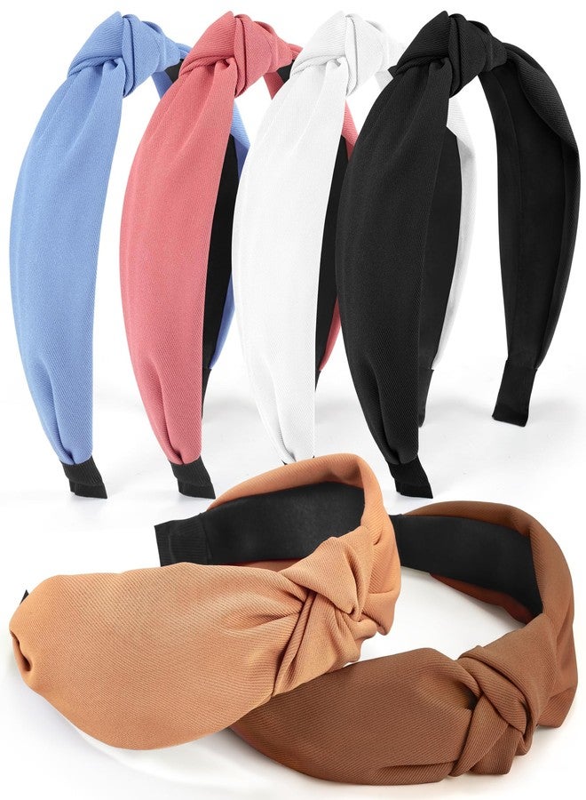 DiyJibb Headbands for Women Girls - 6PCS Stylish Top Knotted Headbands - Knotted Headband for Women - Head Bands Wide Hairband Hair Accessories - Image 1