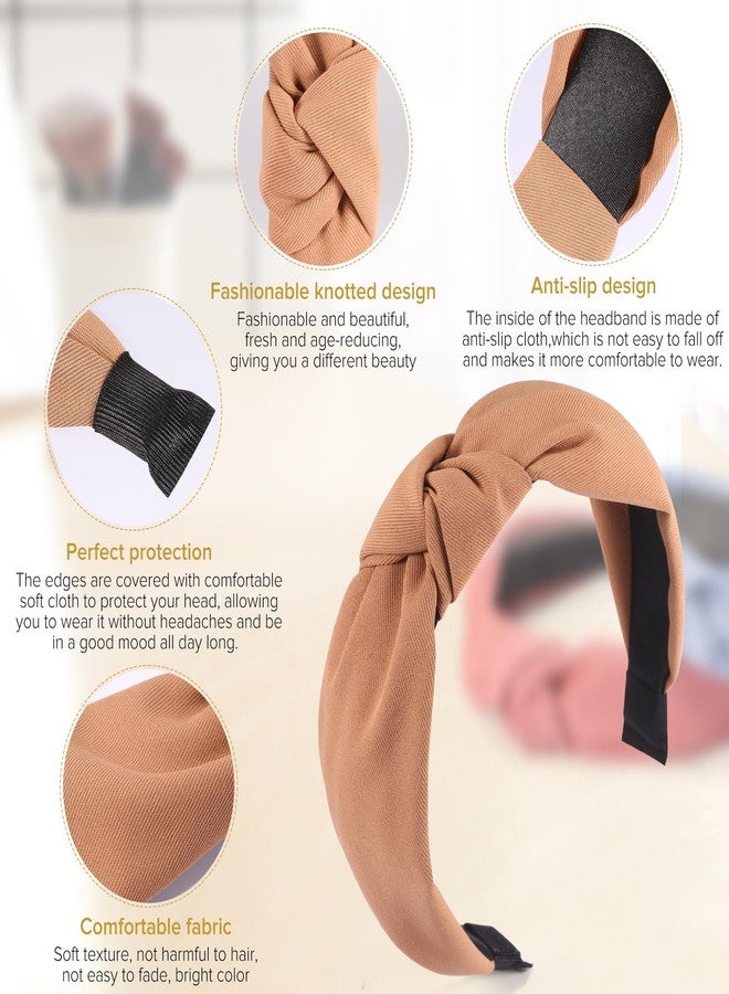 DiyJibb Headbands for Women Girls - 6PCS Stylish Top Knotted Headbands - Knotted Headband for Women - Head Bands Wide Hairband Hair Accessories - Image 3