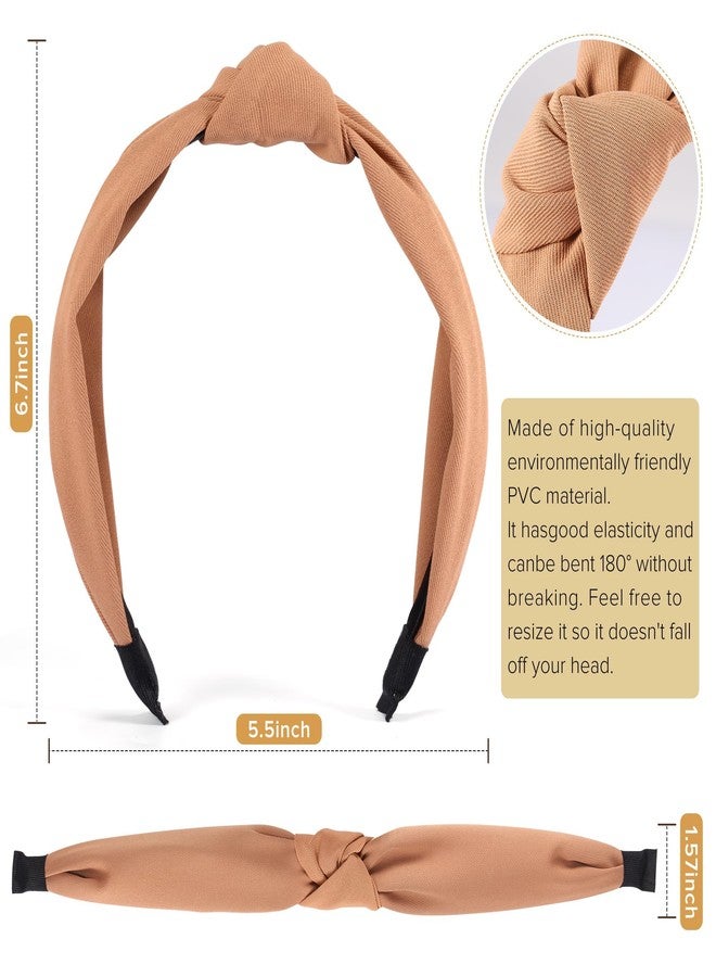 DiyJibb Headbands for Women Girls - 6PCS Stylish Top Knotted Headbands - Knotted Headband for Women - Head Bands Wide Hairband Hair Accessories - Image 2