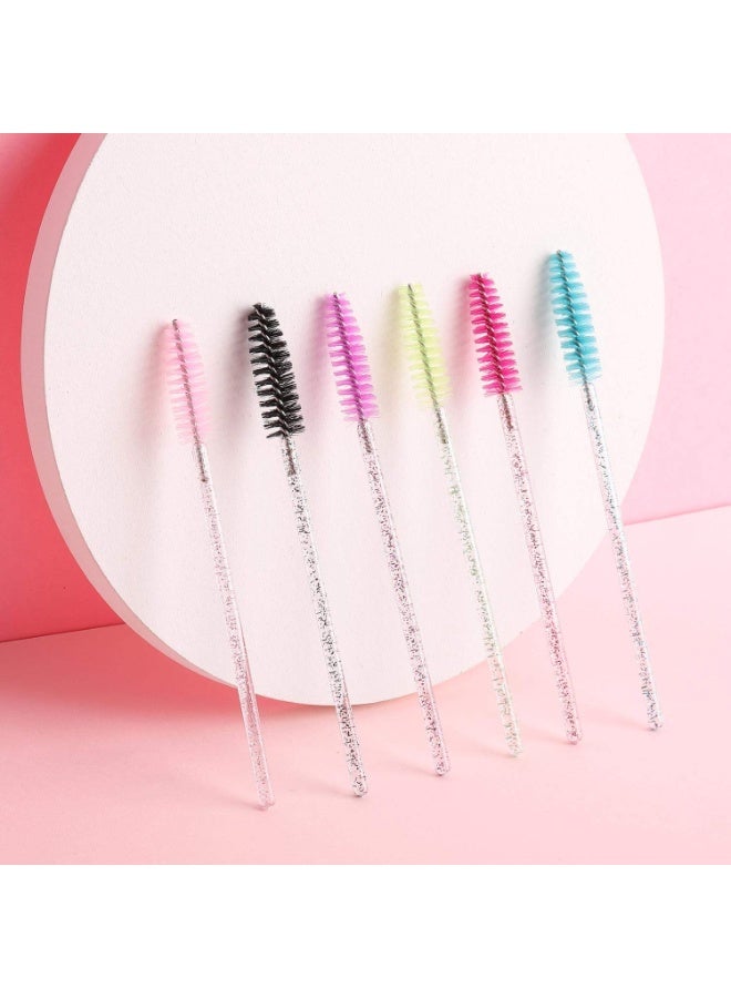 24 Pcs Disposable Eyelash Mascara Brushes Crystal Eyebrow Spoolie Wands Soft Nylon Bristles Adjustable Head Lightweight Mascara Applicators for Eyelash Extensions Eyebrows Makeup Professional Salon Home Personal Use Travel and Events - Image 3