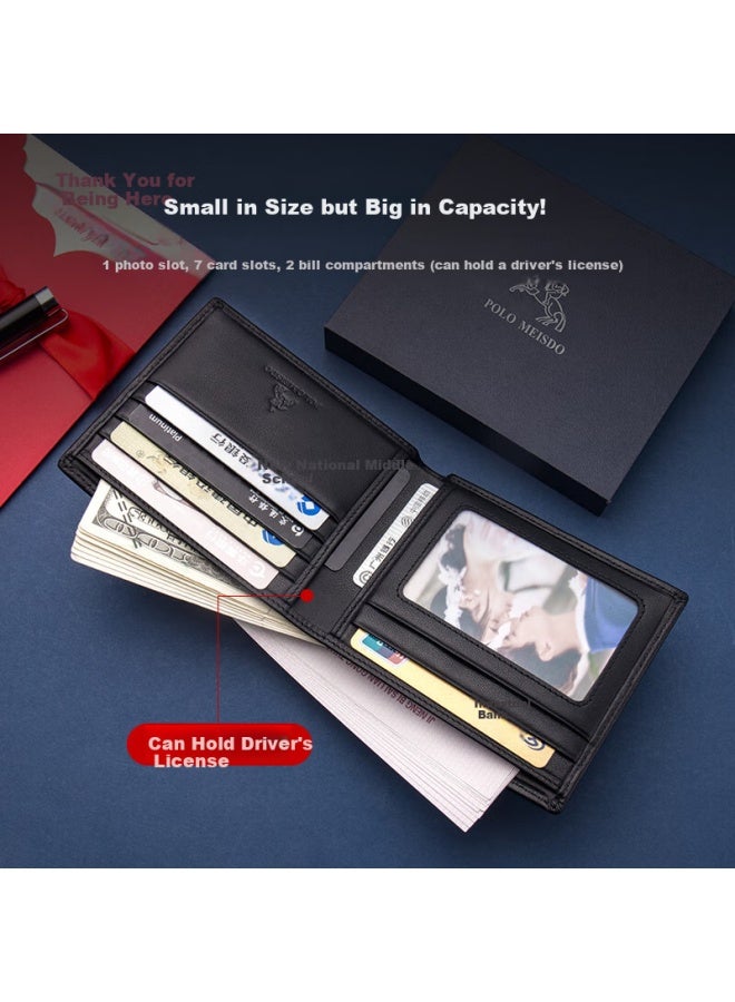 Polomeisdo Men's Belt Wallet Gift Set Men's Genuine Leather Belt Wallet New Year Gift For Boyfriend Husband Father Practical - Image 2