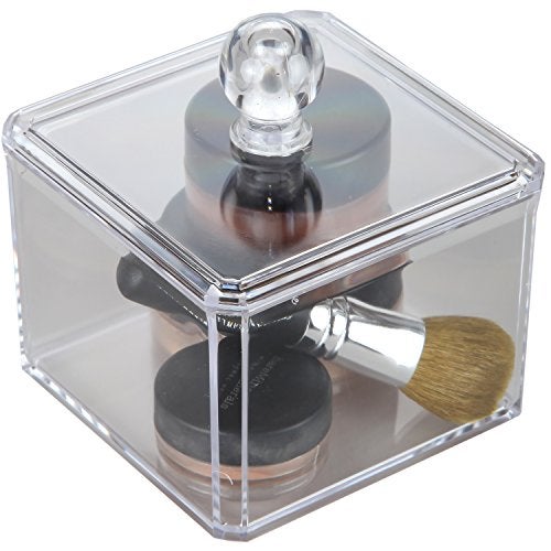 ARAD Square Cotton Ball Holder/Cosmetic Organizer/Jewelry Chest, Single Tier - Image 3