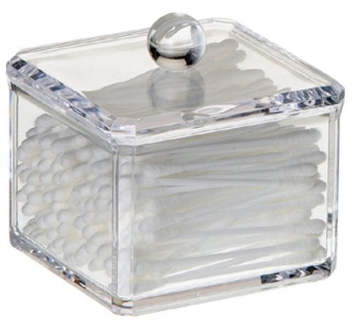 ARAD Square Cotton Ball Holder/Cosmetic Organizer/Jewelry Chest, Single Tier - Image 4