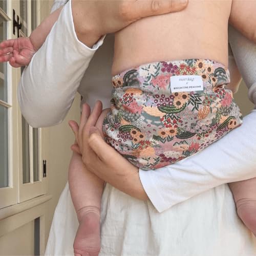 Esembly Cloth Diaper Bundle Set - 3 Organic Cotton Absorbent Inners and 1 Waterproof Outer Diaper Cover - Reusable, Washable, Snap Closure Cloth Diapers - Size 1 (7-17lbs), Botanic Gardens - Image 2