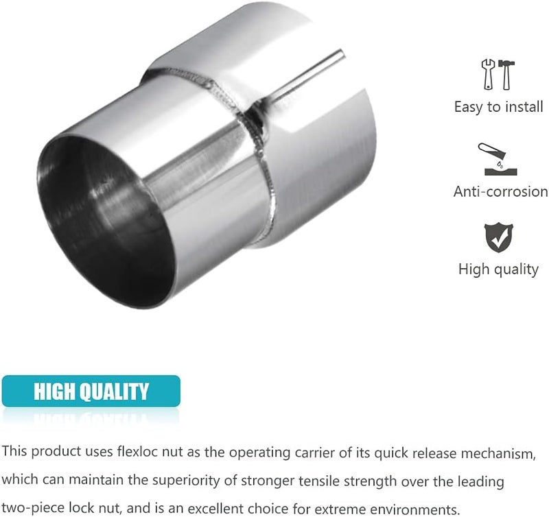 A ABIGAIL 2 Packs Universal 2.5" OD to 2.75" ID Exhaust Pipe Adapter Connector Reducer - 304 Stainless Steel - Image 2