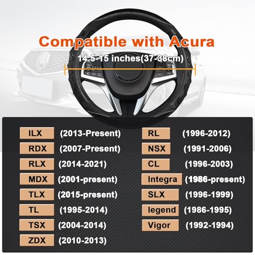 GIANT PANDA Steering Wheel Cover for Acura RDX and MDX Car Steering Wheel Cover for Acura TLX and TL Red - Image 3