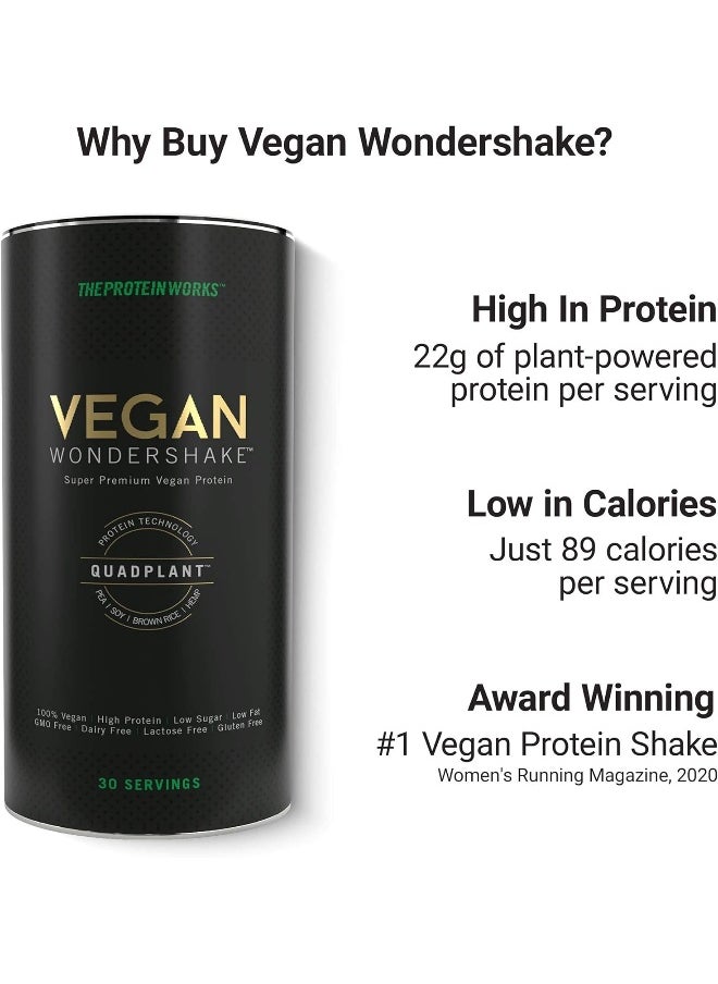 THE PROTEIN WORKS - Vegan Wondershake Protein Shake Multi Award Winning Amazing Taste 30 Servings Cookies And Cream - Image 1