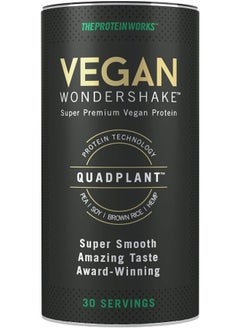 THE PROTEIN WORKS Vegan Wondershake Protein Shake Multi Award Winning Amazing Taste 30 Servings Cookies And Cream  - Image 1