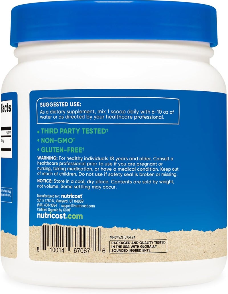 Nutricost Organic Astragalus Root Powder 1LB  Gluten Free NonGMO Vegetarian - Image 4