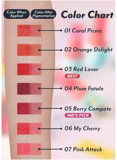 I'M MEME Water Gel Tint - Color Key Ring | Gift, Highly-pigmented, Long Lasting, Travel-Friendly, Lip Stain, 07 Pink Attack, 0.09 Oz  - Image 5