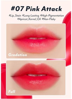 I'M MEME Water Gel Tint - Color Key Ring | Gift, Highly-pigmented, Long Lasting, Travel-Friendly, Lip Stain, 07 Pink Attack, 0.09 Oz  - Image 3