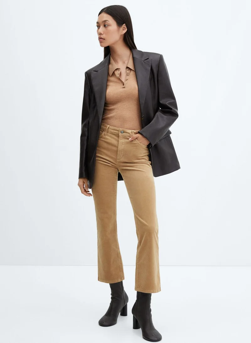 MANGO Flared High Waist Jeans