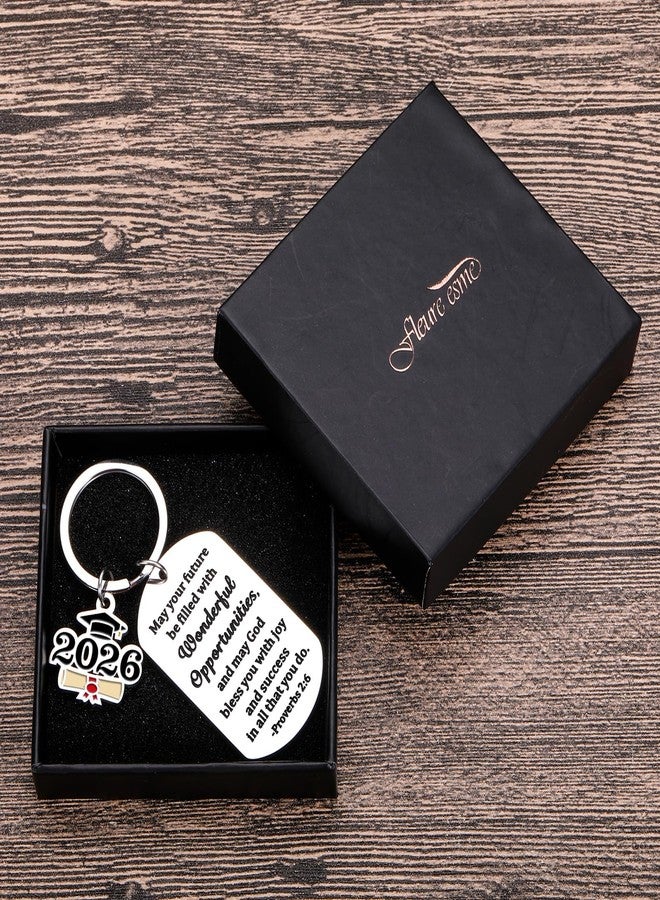 Fleure Esme Graduation Gifts for Him Her Class of 2026 Seniors College High School Students Grad Keychain Graduation Nurses Medical Christian Master Graduates Gifts for Women Men Daughter Son from Mom Dad - Image 3