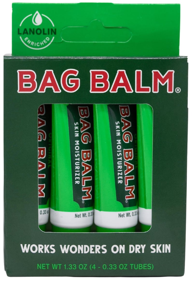 Bag Balm باج بالسم مرطب البشرة الأصلي علبة هدايا - 0.33 أونصة، 4 عبوات من بلسم الشفاه - Image 1