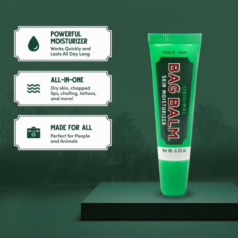 Bag Balm باج بالسم مرطب البشرة الأصلي علبة هدايا - 0.33 أونصة، 4 عبوات من بلسم الشفاه - Image 3