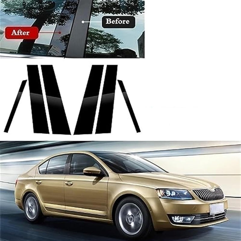 Vuzmode 6PCS Polished Pillar Posts for Skoda Octavia 2015-2019 - Image 4