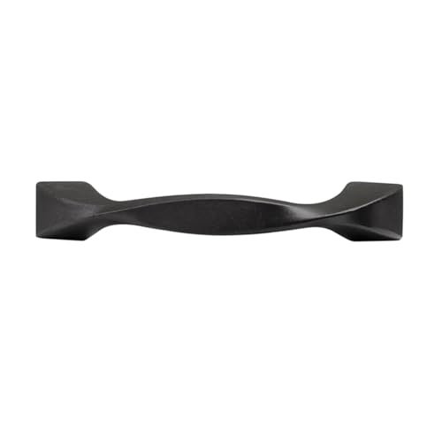 Hickory Hardware 10 Pack Solid Core Kitchen Cabinet Pulls, Luxury Cabinet Handles, Hardware for Doors & Dresser Drawers, 3 Inch Hole Center, Black Iron, Twist Collection - Image 2
