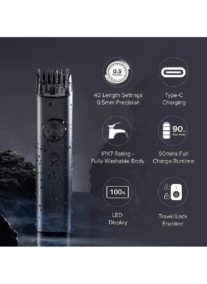 Xiaomi Grooming Kit Pro, Beard Trimmer for Men, IPX7 Waterproof Electric Razor Shavers, Hair Trimmer for Nose Ear Mustache Face Body - Black